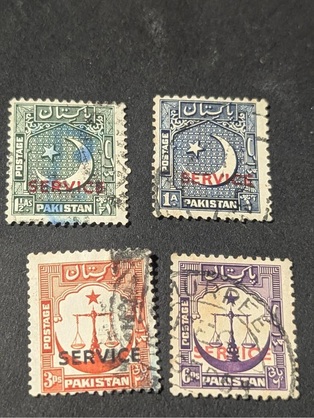 PAKISTAN Collection Of- Star and Crescent Overprinted "SERVICE"